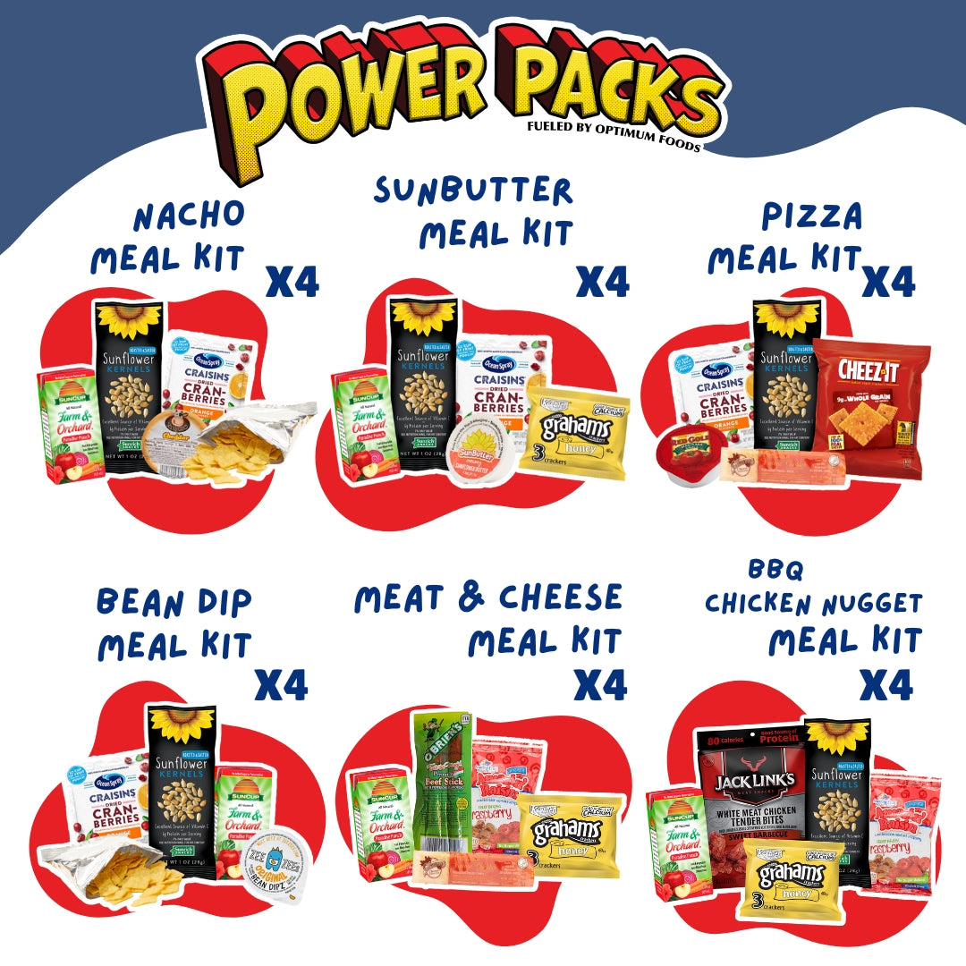 STANDARD Optimum Foods Power Packs Variety Meal Kit (24 Count) - CACFP Lunch/Supper